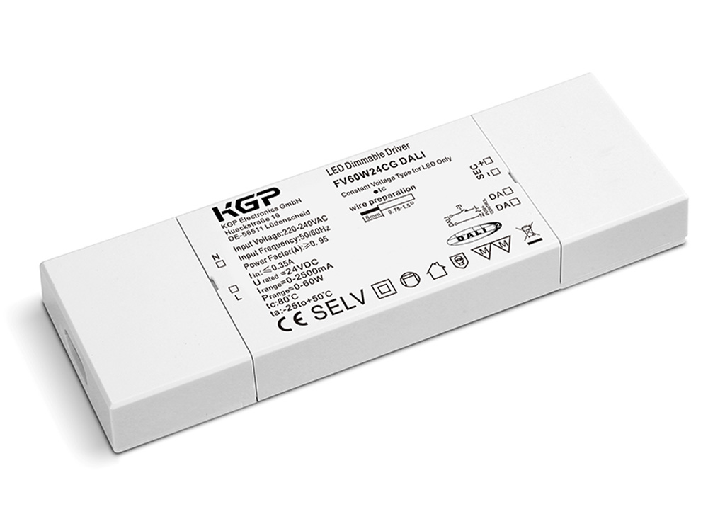 KGP-DALI-LED-Konstantspannungs-Treiber 0-60W 24V IP20