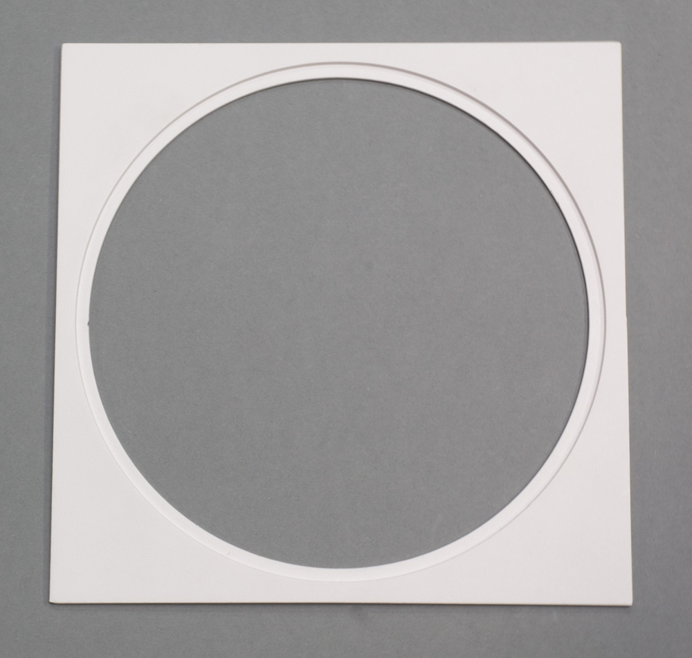 Distanz-Ring Quadratisch für Florida P Medium / Außenmaß: 180 x 180 mm / Loch mittig: Ø 158 mm / Farbe: weiß
