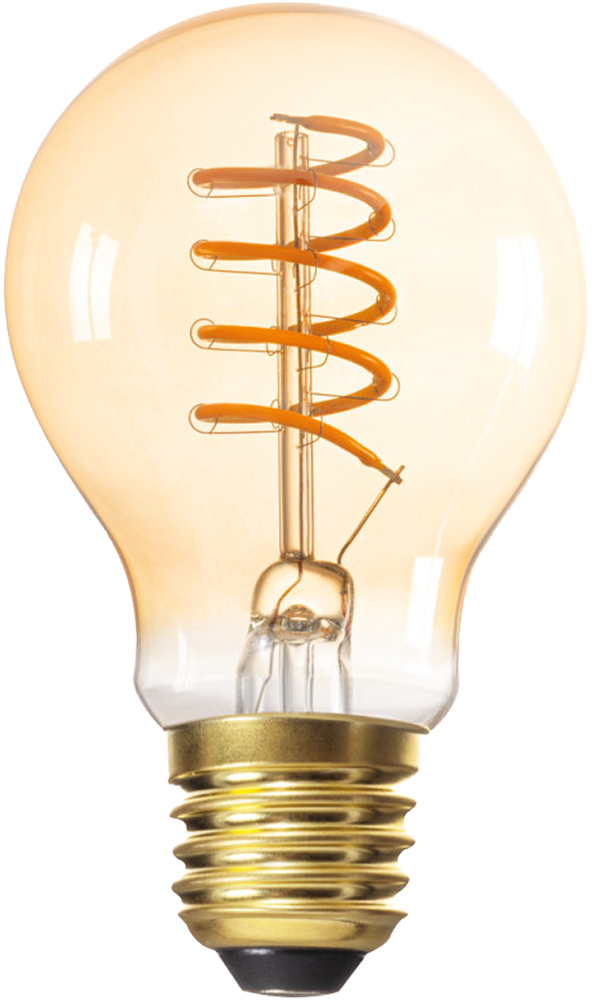 LED Filament "Bernsteinfarben" spiralförmige  Allgebrauchslampe A60 Sockel E27 5W (Ersatz für 23W) 1800K
