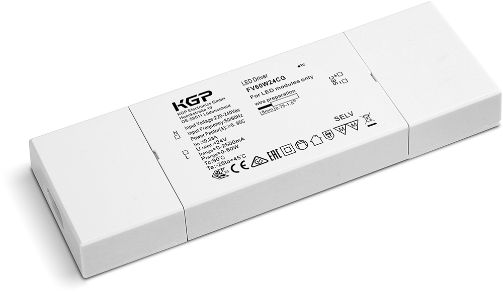 KGP Konstantspannung LED-Treiber 60W 24V DC IP20