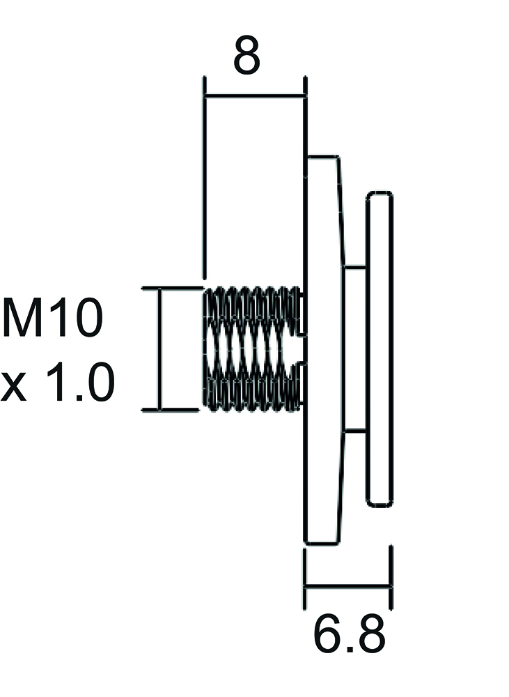 PG Nippel M10x1.0 h8mm