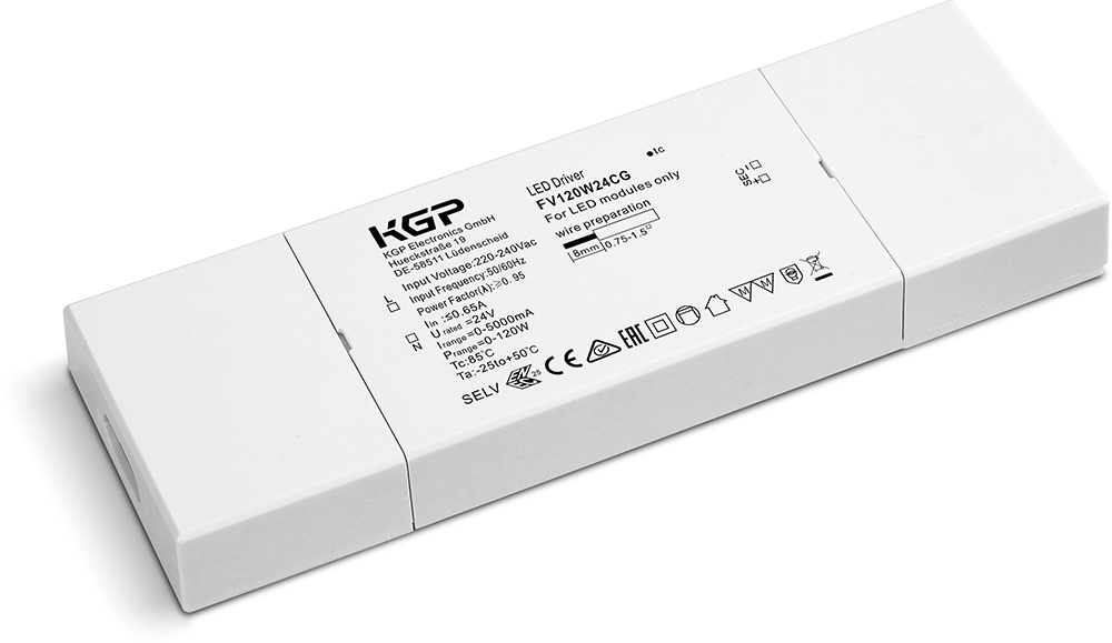 KGP Konstantspannung LED-Treiber 120W 24V DC IP20